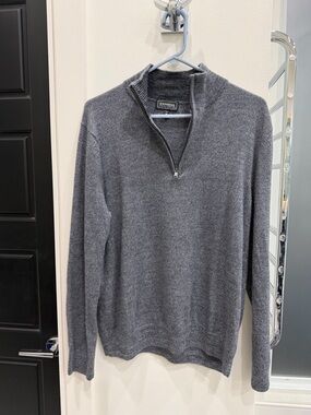 Express Men’s Charcoal Gray Half-Zip Sweater